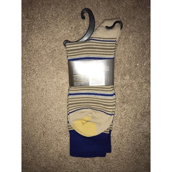 GOLD Toe Men's Striped Dress Socks - Picture 8 of 9